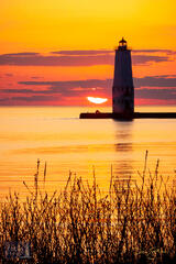 Benzie, Benzie County, Elberta, Elberta Beach, Frankfort, Frankfort North Breakwater Lighthouse, Lake Michigan, Michigan, Pure...