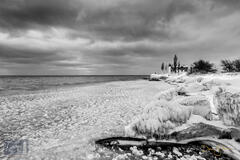 Benzie, Benzie County, Lake Michigan, Michigan, Point Betsie, Point Betsie Lighthouse, cold, icy, lighthouse, snowy, winter