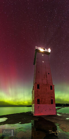 Benzie, Benzie County, Frankfort, Frankfort North Breakwater Lighthouse, Lake Michigan, Michigan, Northern, Pier, aurora, aurora...