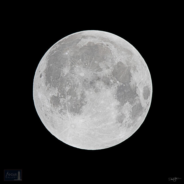The full moon in detail.