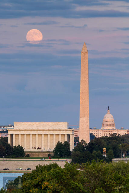 Harvest Moonrise over DC