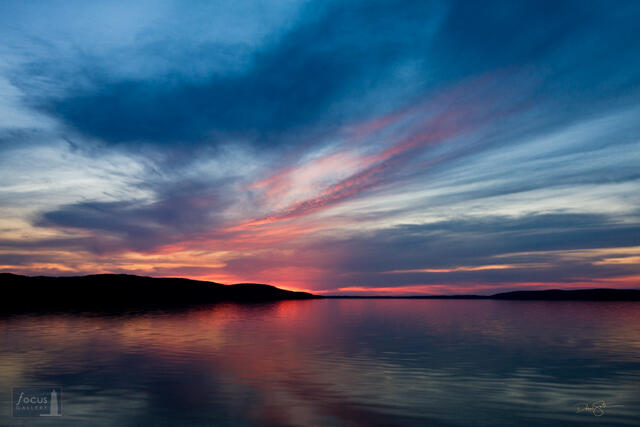 Sunset over Crystal Lake, Michigan.