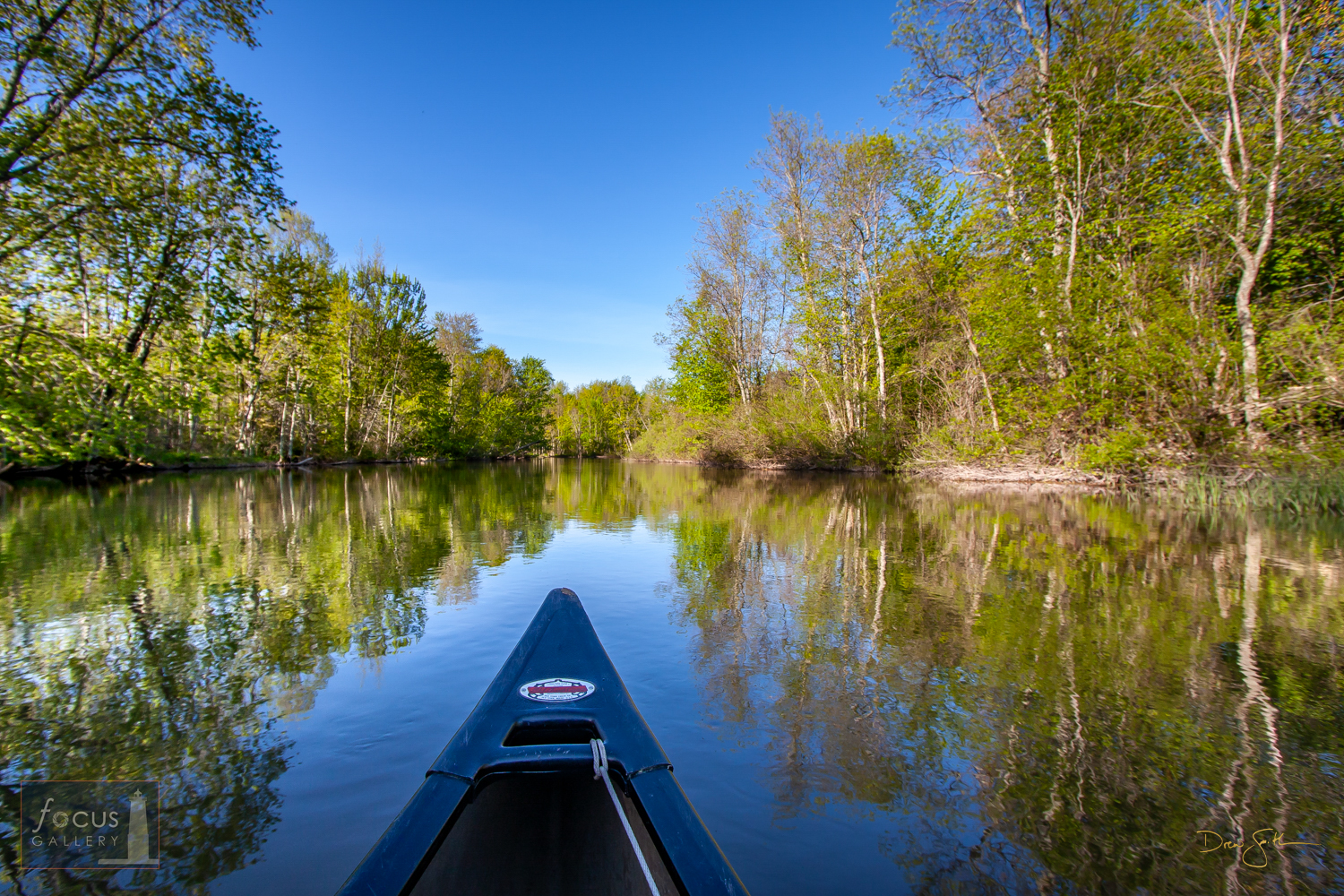 Canoeing the Betsie River on a spring morning, Benzie County, Michigan Please use the "Email Focus Gallery" link below for information...