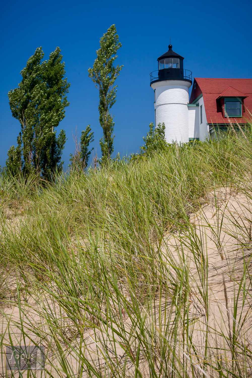 Point Betsie Lighthouse (1858), on the shore of Lake Michigan near Frankfort, Michigan. Please use the "Email Focus Gallery"...